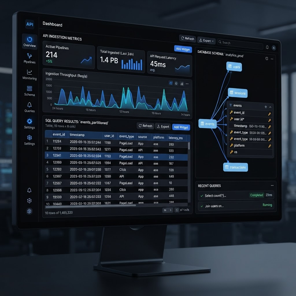 API → Warehouse Sync preview